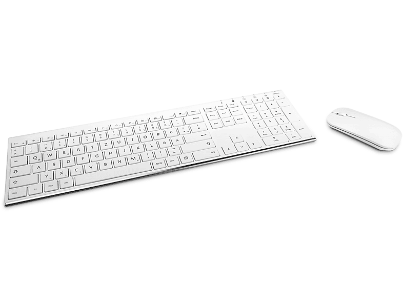 CSL AIRY wireless Tastatur und Maus, weiß, Tastatur-/Maus-Set, weiß