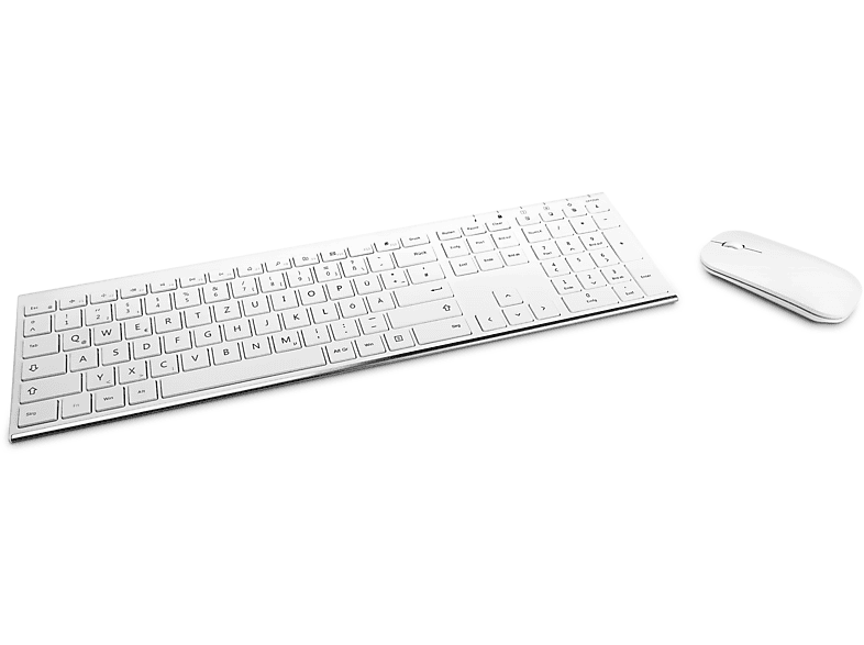 | Tastatur und SATURN weiß, CSL wireless weiß Tastatur-/Maus-Set, Maus, AIRY