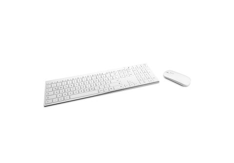 MediaMarkt | weiß, Tastatur-/Maus-Set, Tastatur und CSL Maus, wireless AIRY weiß