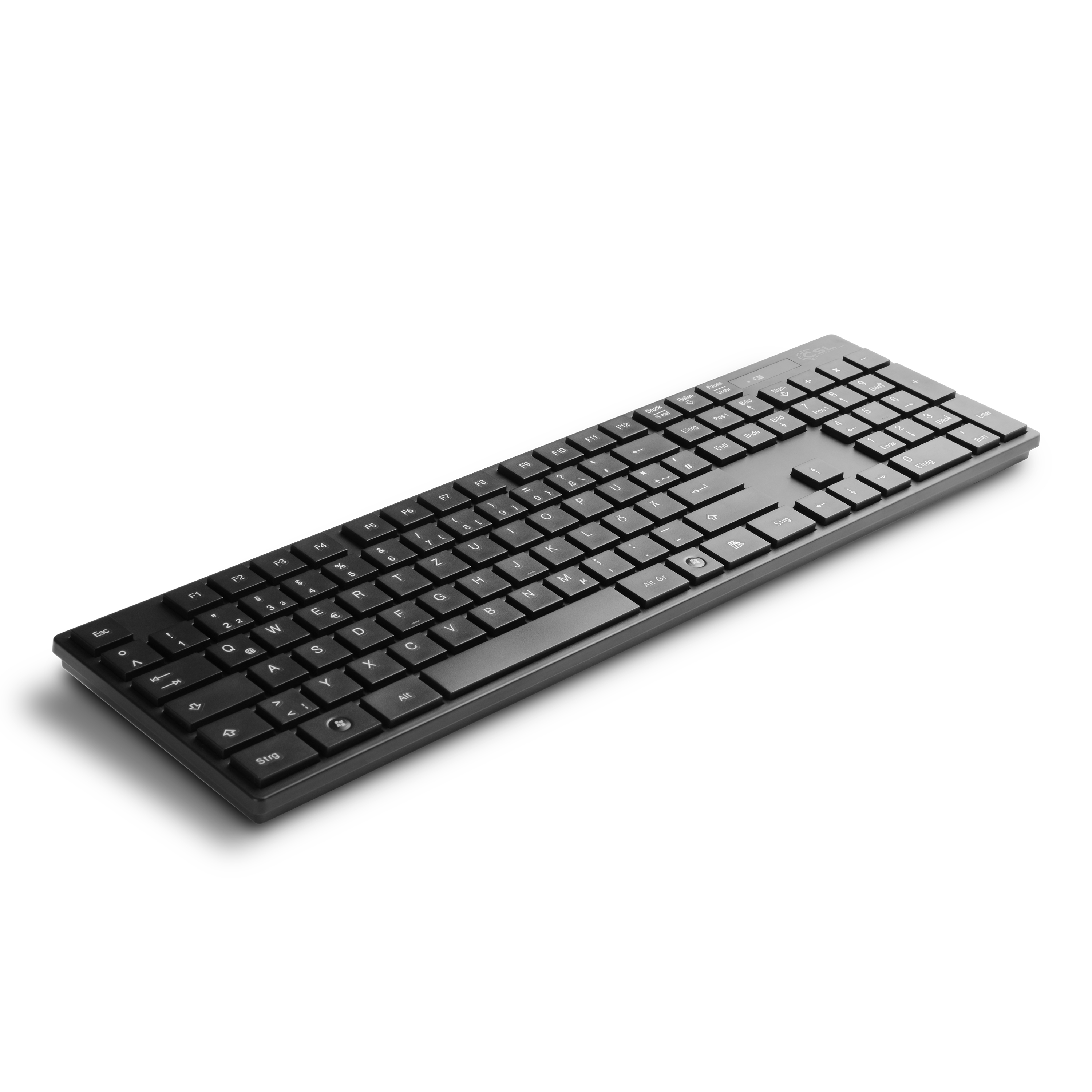 CSL BASIC wired Tastatur und schwarz Tastatur-/Maus-Set, Maus schwarz