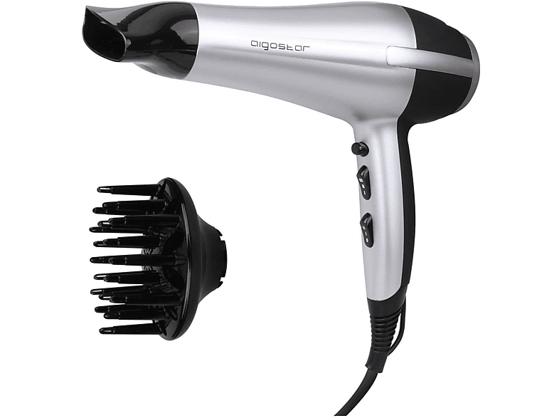 AIGOSTAR 501013 (2200 Silver 32GPO Watt) Hairdryer Daphne