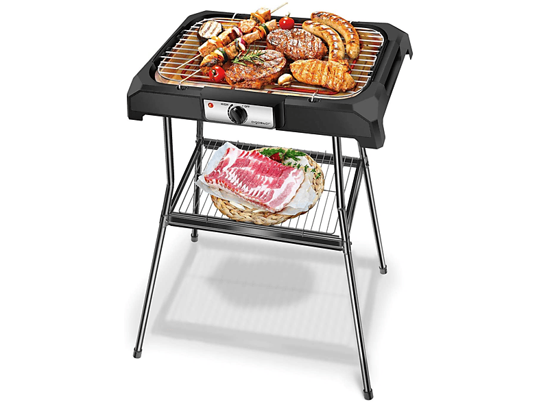 AIGOSTAR 204822 Lava Pro Barbecue Black (2000 30RRD Watt) Standgrill