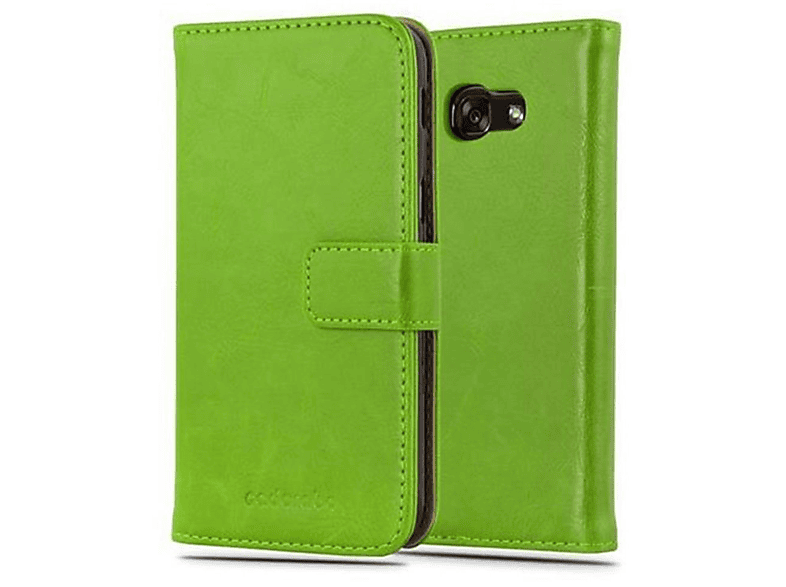 Book GRÜN 2017, Hülle A3 Style, CADORABO Galaxy Samsung, Luxury GRAS Bookcover,