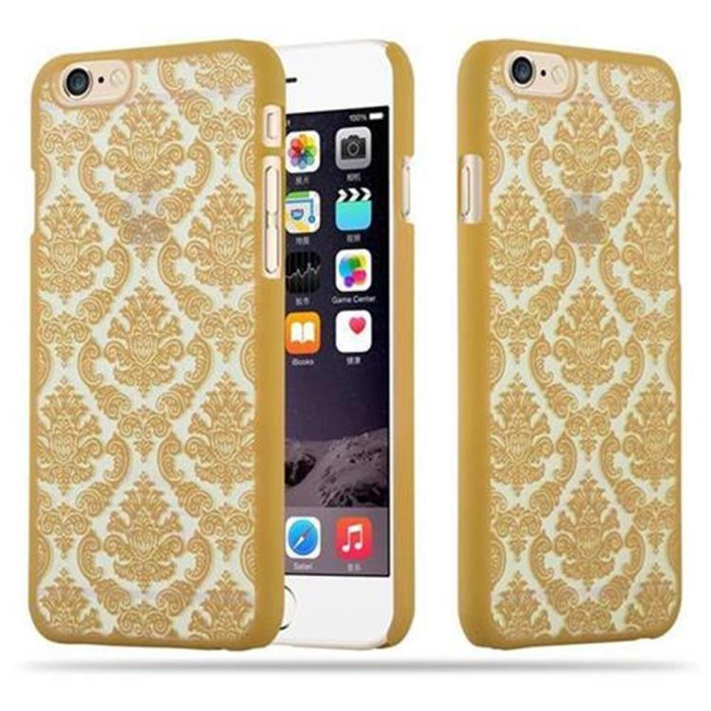 / 6 CADORABO Design, Apple, GOLD Henna Blumen 6S, Backcover, iPhone in Case Hard Paisley Hülle