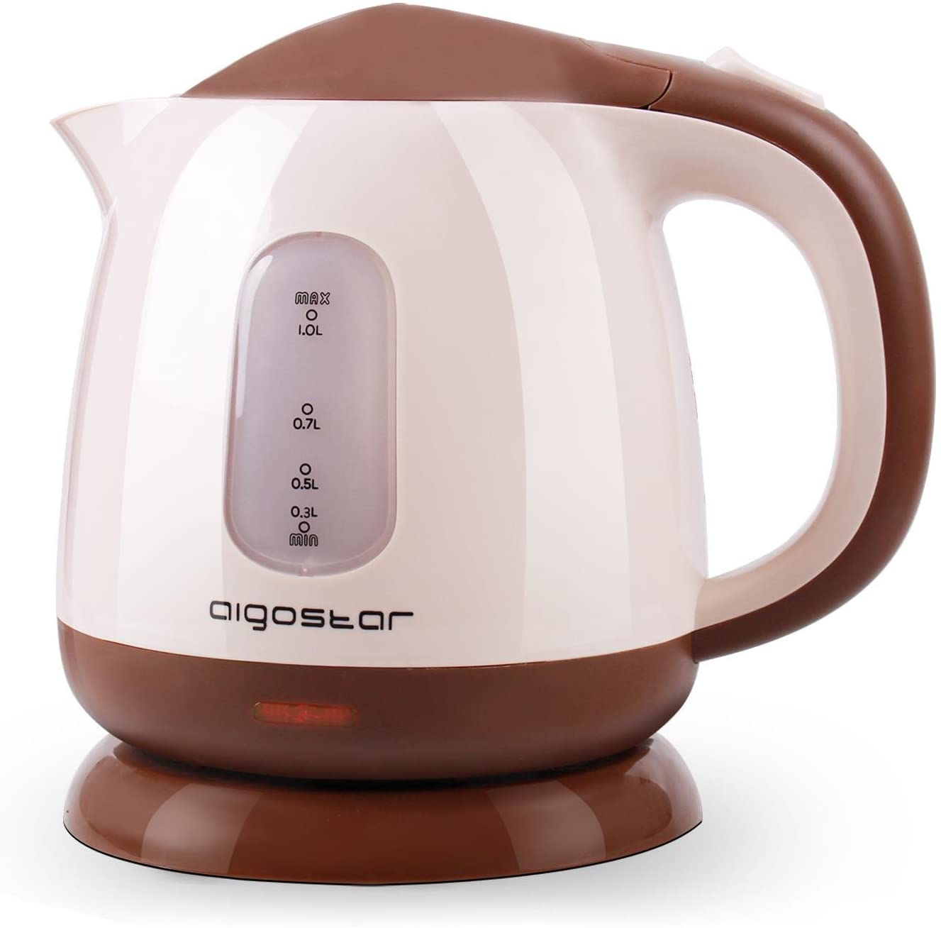Aigostar 30hip Hervidor de agua compacto 1 litro 1100w ultra silencioso libre bpa. color sistema contra la en seco. diseño exclusivo. romeo30hip 1l