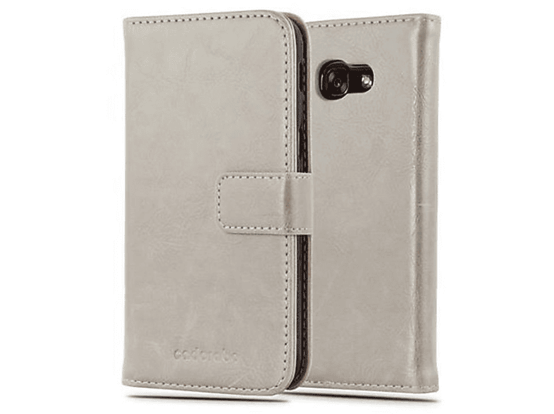 CADORABO Hülle Luxury Book Style, Bookcover, Samsung, Galaxy A5 2017, CAPPUCCINO BRAUN