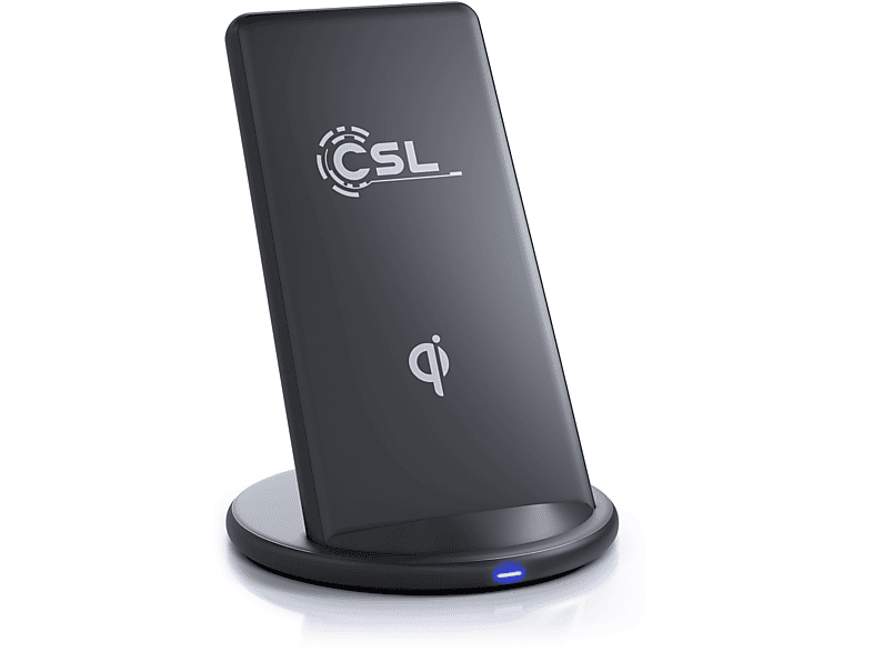 CSL Qi Stand Wireless Charger Ladegerät Universal, silber-schwarz