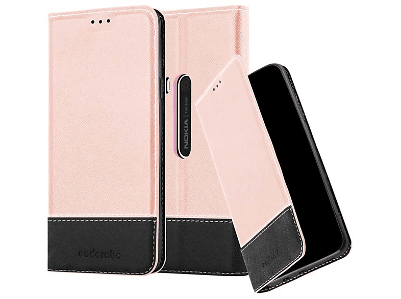 GOLD Nokia, Hülle, ROSÉ 920, Kunstleder Lumia SCHWARZ Bookcover, CADORABO