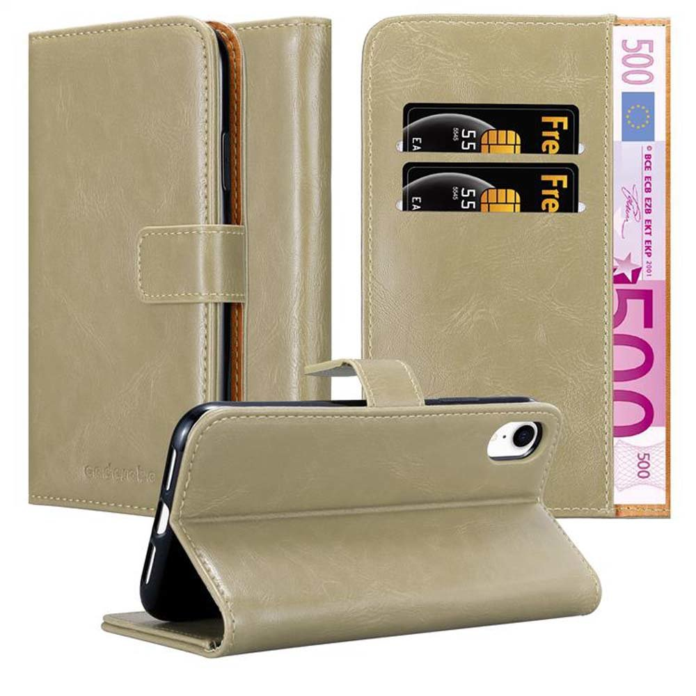 iPhone Luxury Book CADORABO Bookcover, Style, BRAUN Apple, CAPPUCCINO Hülle XR,