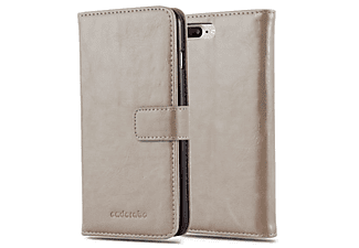 CADORABO Luxury Book Stlye Cover, Bookcover, Apple, iPhone 7 PLUS / 7S PLUS / 8 PLUS, CAPPUCCINO BRAUN
