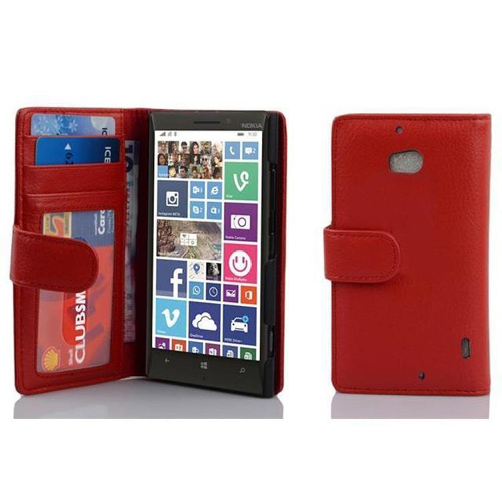 CADORABO Book Hülle mit Kartenfach Nokia, Lumia ROT 930, Standfunktuon, INFERNO / Bookcover, 929
