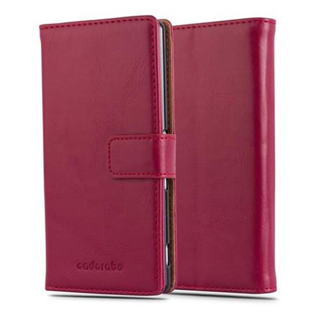 Style, Xperia Sony, Book CADORABO WEIN PLUS Z4, Z3 Bookcover, / ROT Luxury Hülle
