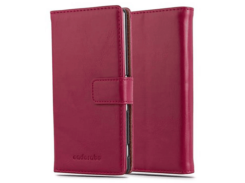 CADORABO Hülle Luxury Book Style, Bookcover, Sony, Xperia Z3 PLUS / Z4, WEIN ROT | Bookcover