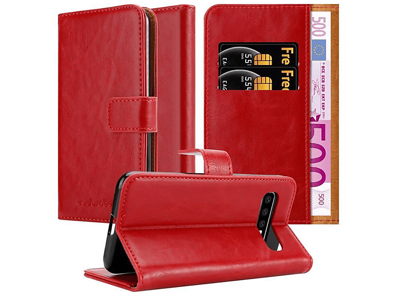 CADORABO Hülle Luxury WEIN Galaxy ROT Samsung, Bookcover, Book PLUS, Style, S10