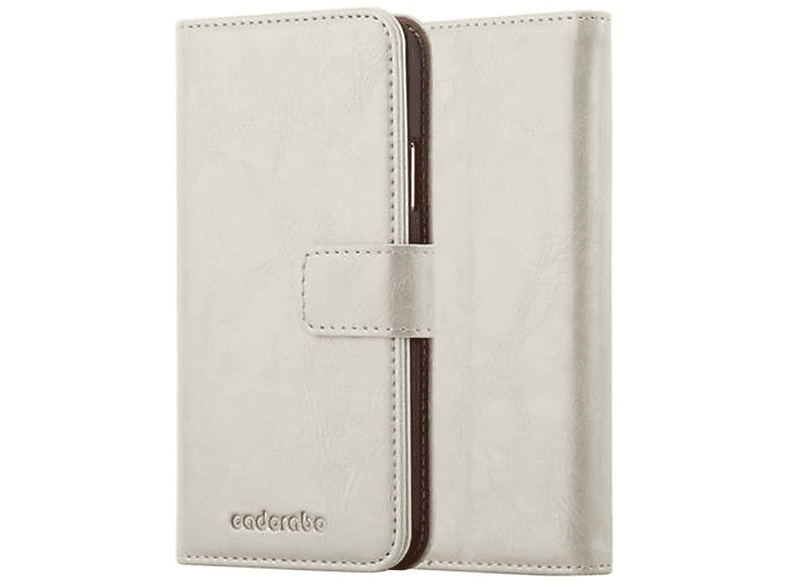 / BRAUN Bookcover, XS, CADORABO Hülle Luxury Style, Apple, iPhone X Book CAPPUCCINO
