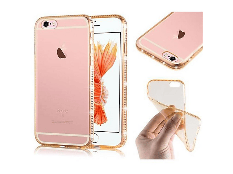 Coque TPU Souple Effet Strass Pour IPhone 6 4.7" - Transparent Gris, NOVAGO