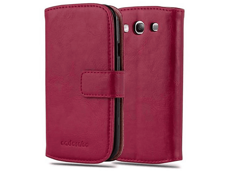 CADORABO Hülle Luxury Book Style, Bookcover, Samsung, Galaxy S3 / S3 NEO, WEIN ROT