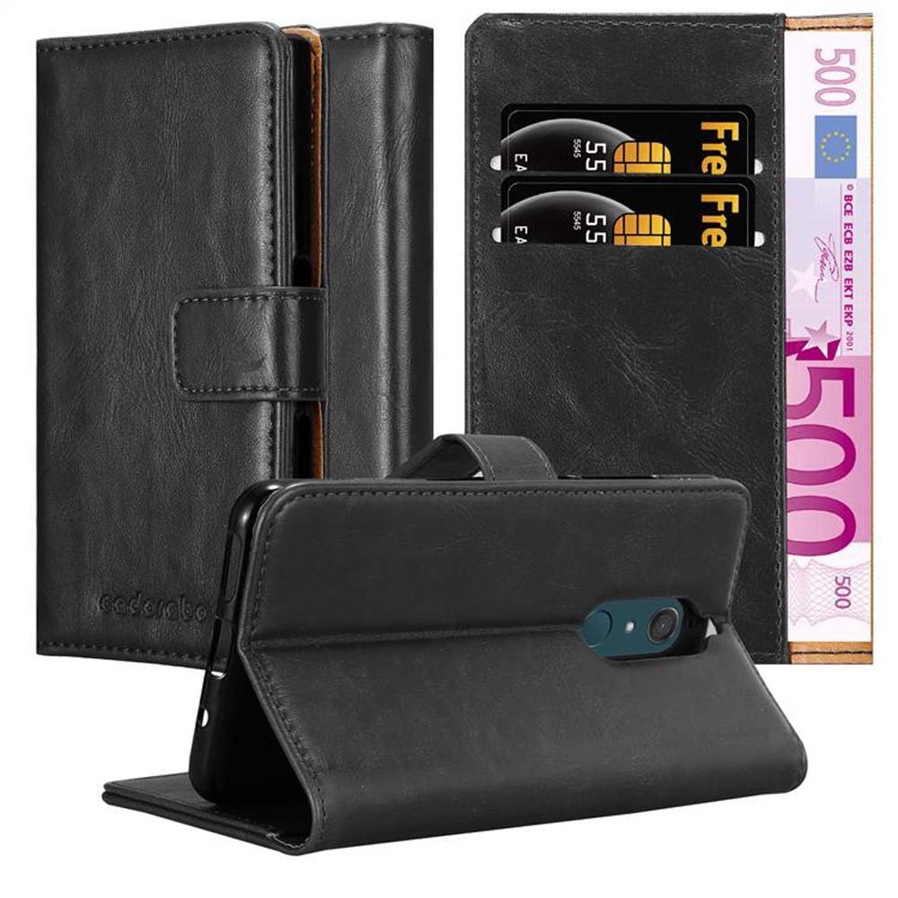 CADORABO Hülle Style, VIEW Luxury XL, SCHWARZ WIKO, Bookcover, GRAPHIT Book