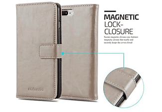 CADORABO Luxury Book Stlye Cover, Bookcover, Apple, iPhone 7 PLUS / 7S PLUS / 8 PLUS, CAPPUCCINO BRAUN