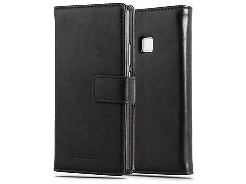 CADORABO Hülle Luxury Book Style, Bookcover, Huawei, P9 LITE 2016 / G9 LITE, GRAPHIT SCHWARZ | Bookcover