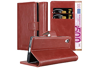 CADORABO Luxury Book Stlye Cover, Bookcover, Sony, Xperia XA1, WEIN ROT