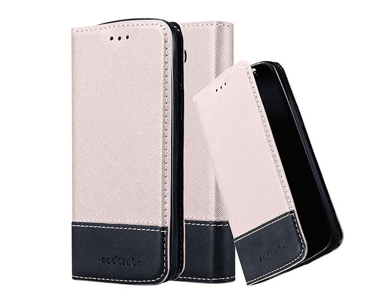 CADORABO Kunstleder Hülle, Bookcover, LG, G2 MINI, ROSÉ GOLD SCHWARZ