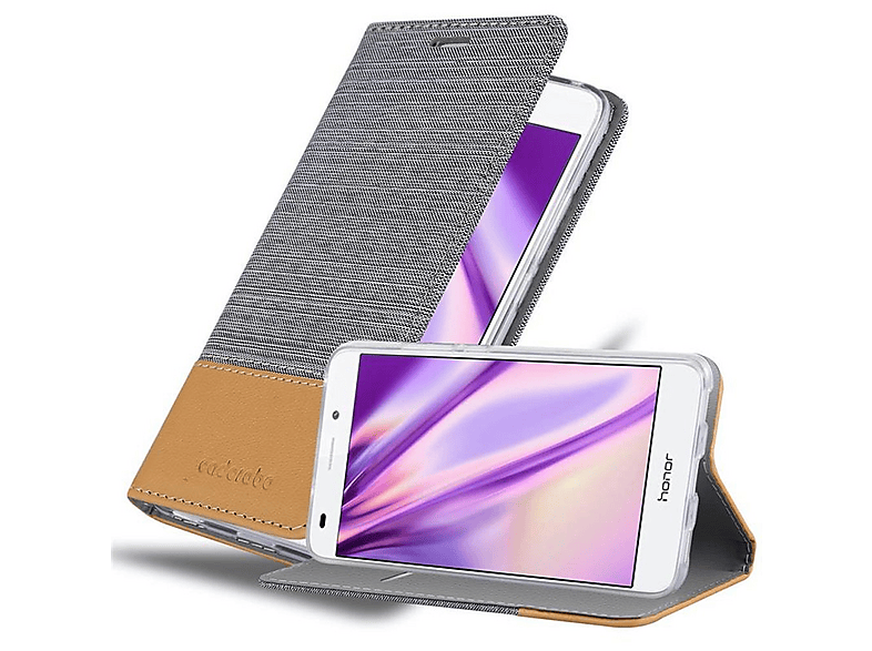 Cadorabo Custodia Libro per Sony Xperia Z1 Compact in Bianco Floreale - con Vani di Carte e Funzione Stand di Similpelle Strutturata - Portafoglio Cover Case Wallet Book Etui Protezione