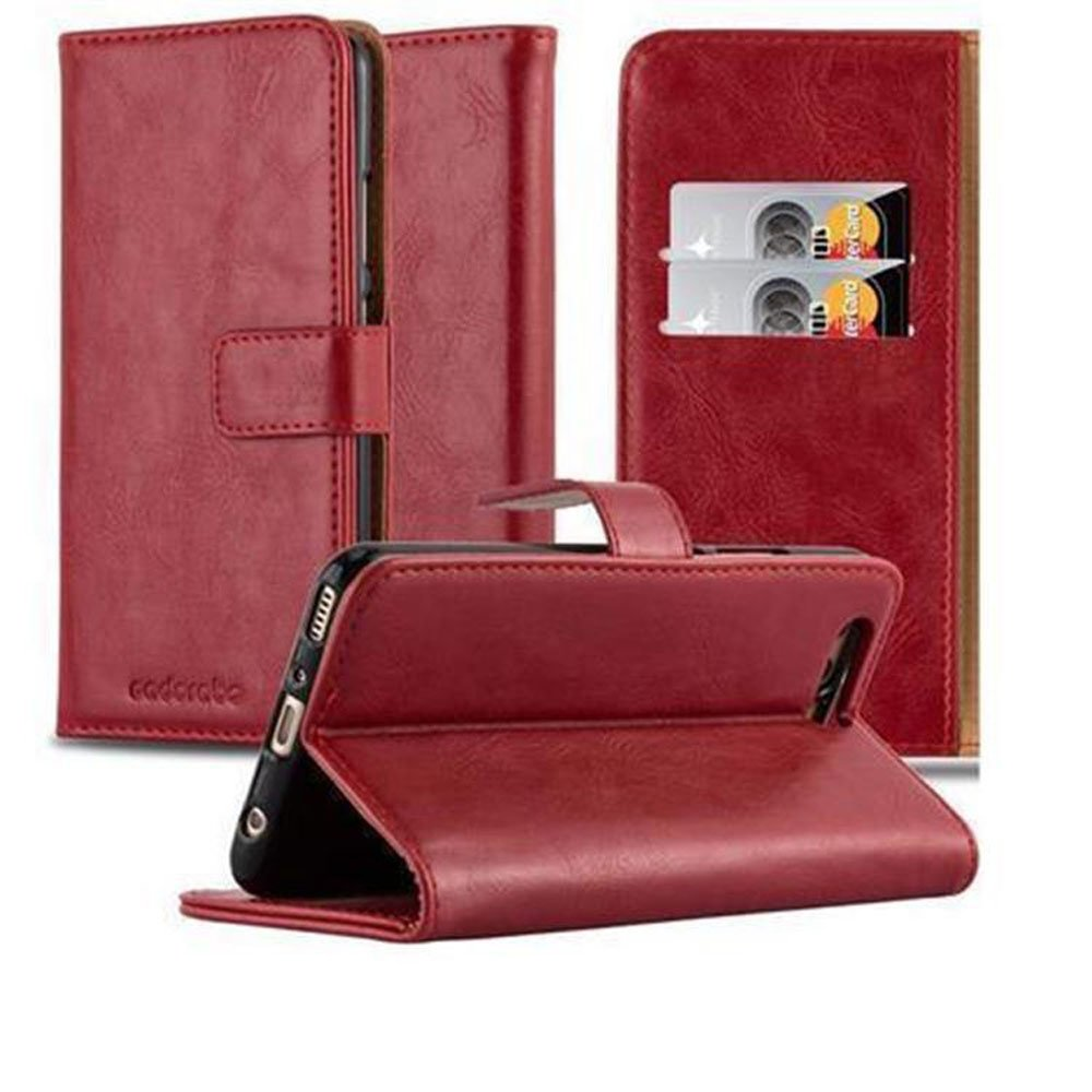 Bookcover, Hülle WEIN Style, Luxury PLUS, Book CADORABO P10 Huawei, ROT