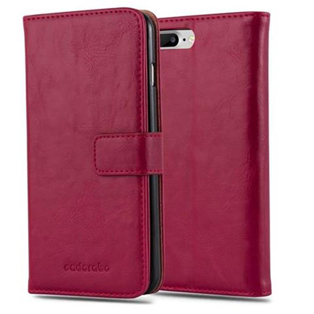 7 iPhone Hülle Style, PLUS, / Book Apple, / 7S PLUS 8 Bookcover, Luxury PLUS ROT WEIN CADORABO