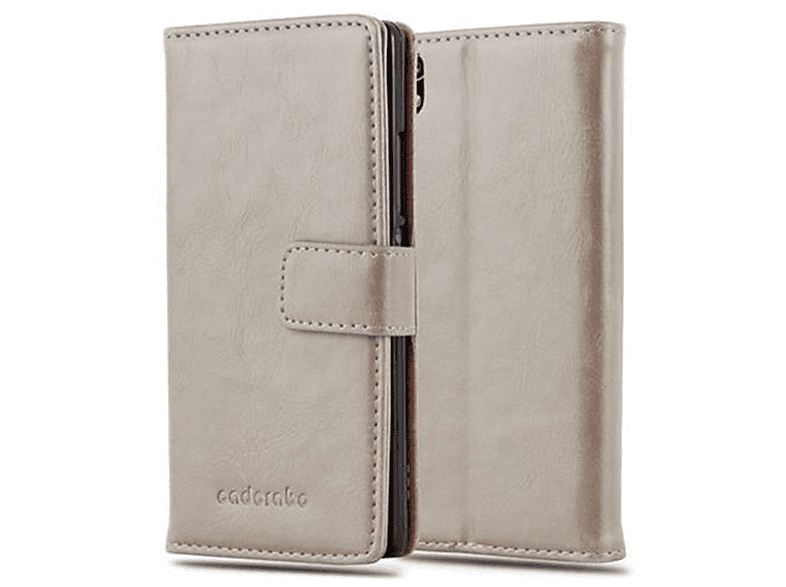 Hülle ASCEND Bookcover, Book P7, BRAUN CAPPUCCINO Huawei, Style, CADORABO Luxury