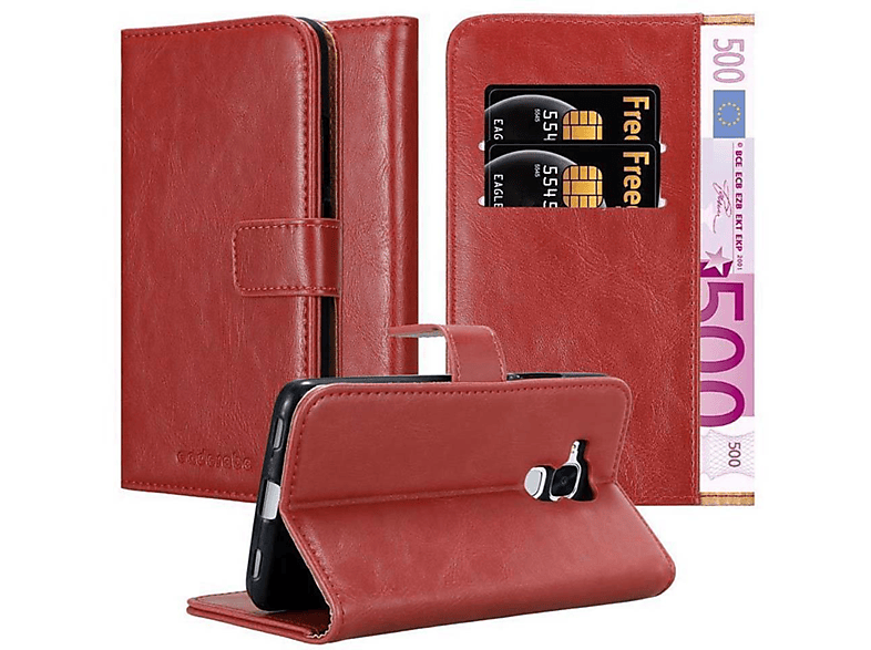 CADORABO Hülle Luxury Book 5C, Style, Honor, WEIN ROT Bookcover