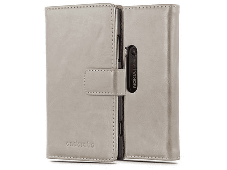 CADORABO Hülle Luxury Book Bookcover, BRAUN Lumia Style, 920, CAPPUCCINO Nokia