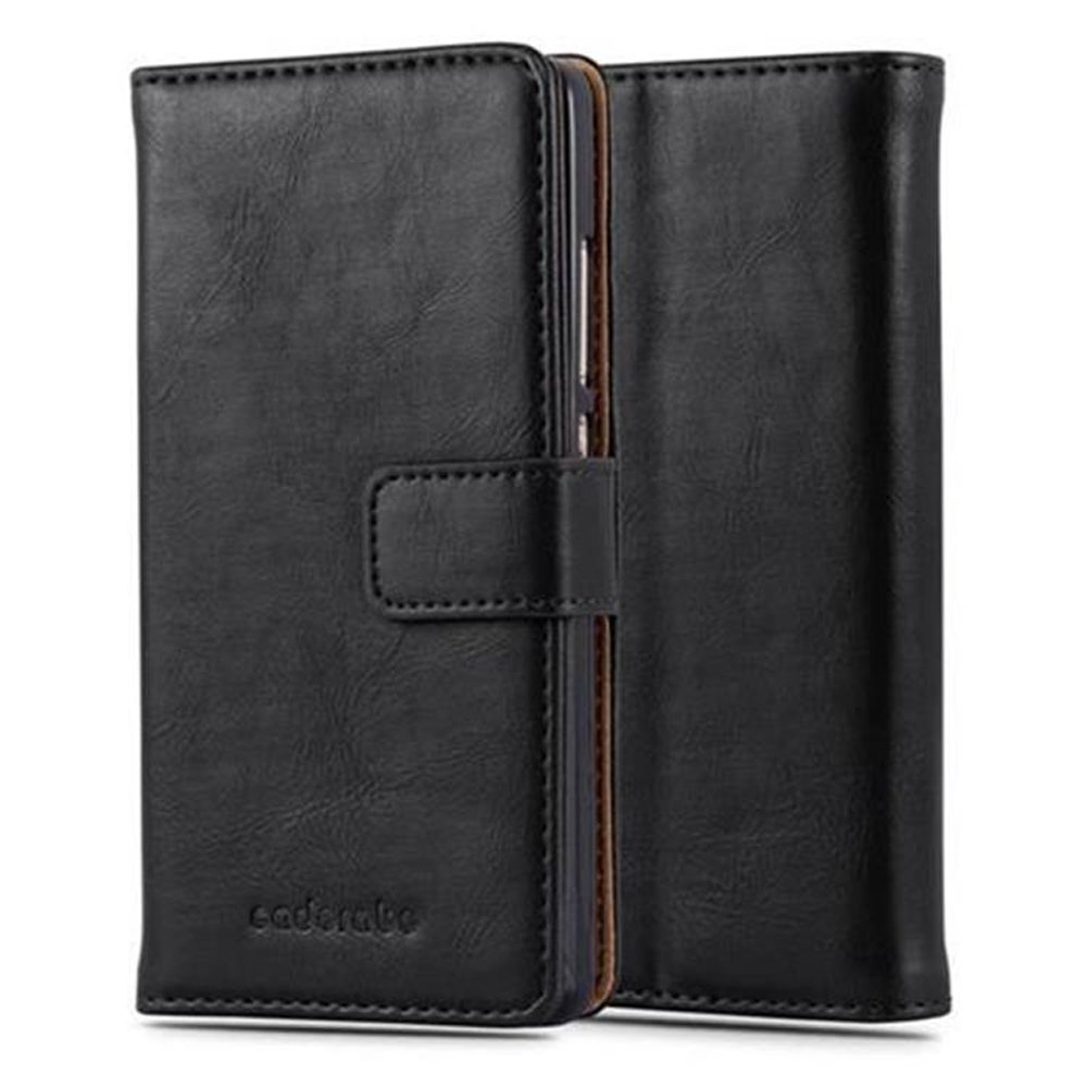 Bookcover, SCHWARZ P8 Style, Hülle Book 2015, GRAPHIT Luxury LITE Huawei, CADORABO