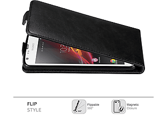 carcasa de móvil Funda flip cover para Móvil - Carcasa protección resistente de estilo Flip;CADORABO, Sony, Xperia SP, negro antracita