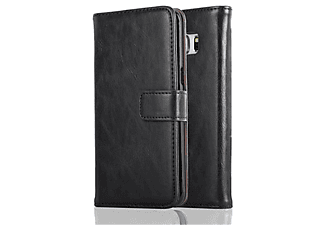 CADORABO Luxury Book Stlye Cover, Bookcover, Samsung, Galaxy S6 EDGE, GRAPHIT SCHWARZ