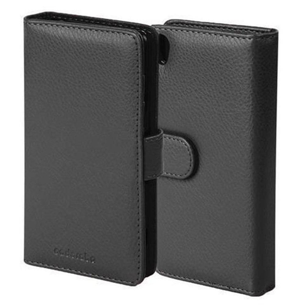 PREMIUM, Bookcover, mit Z5 Book Kartenfach OXID Xperia CADORABO SCHWARZ Sony, Hülle Standfunktuon,