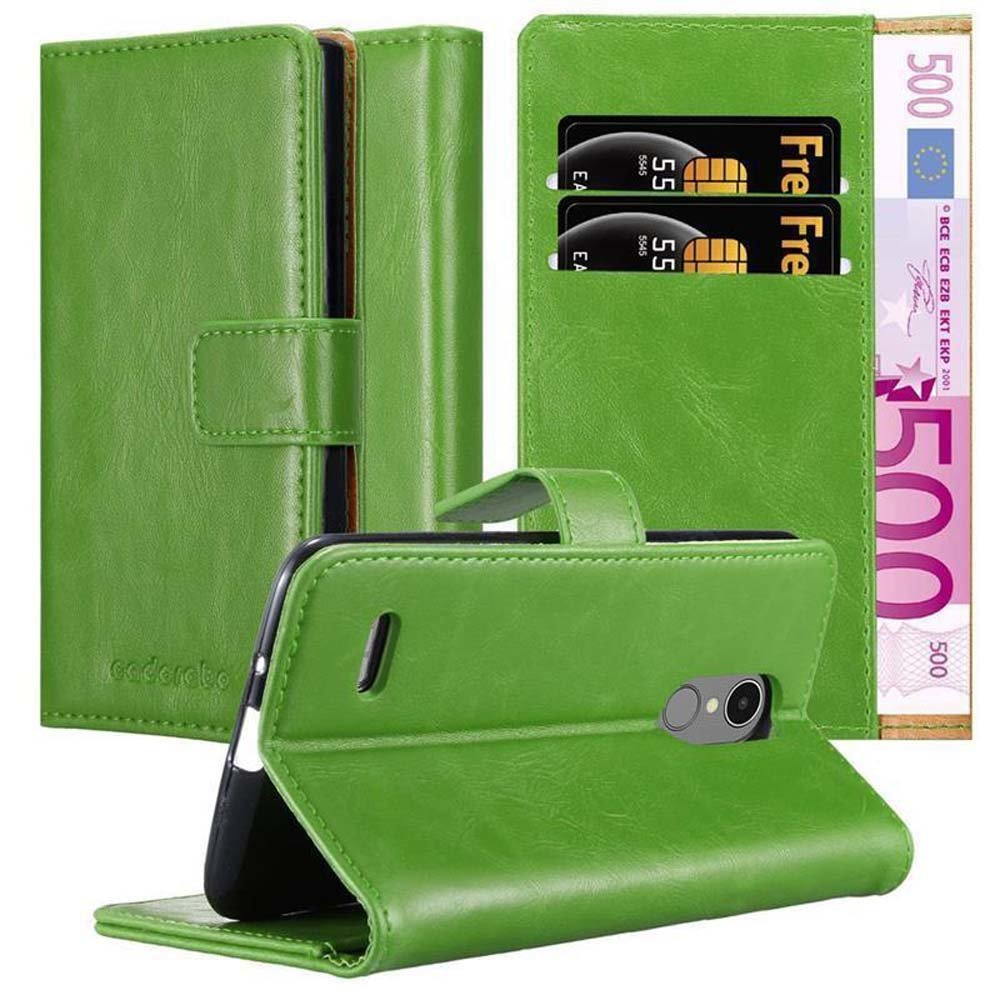 CADORABO Hülle Book GRAS GRÜN Luxury Bookcover, Style, K8 2017, LG,