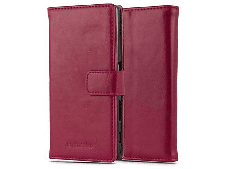CADORABO Hülle Luxury Book Style, Bookcover, Sony, Xperia Z5, WEIN ROT | Bookcover