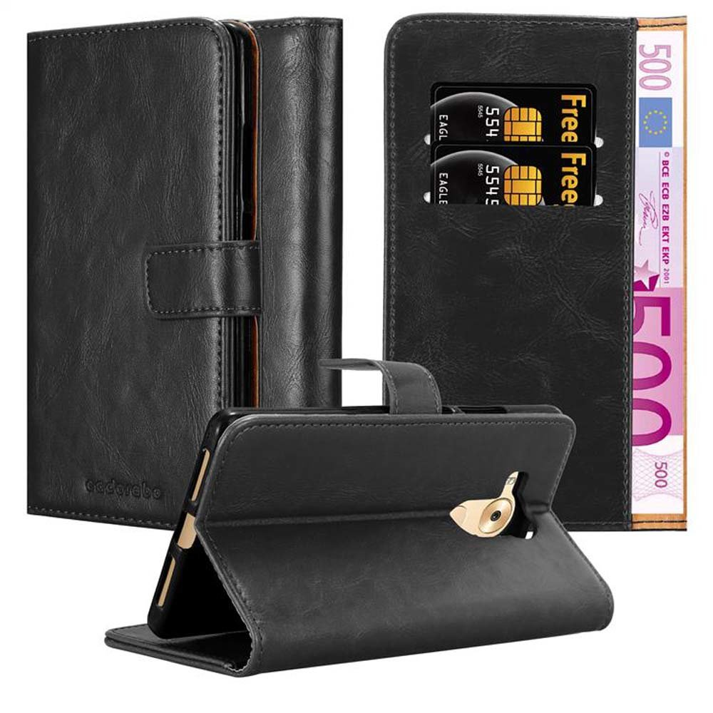 CADORABO Hülle MATE Book Style, Huawei, 8, SCHWARZ GRAPHIT Luxury Bookcover