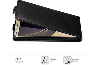carcasa de móvil Funda flip cover para Móvil - Carcasa protección resistente de estilo Flip;CADORABO, Honor, 7, negro antracita