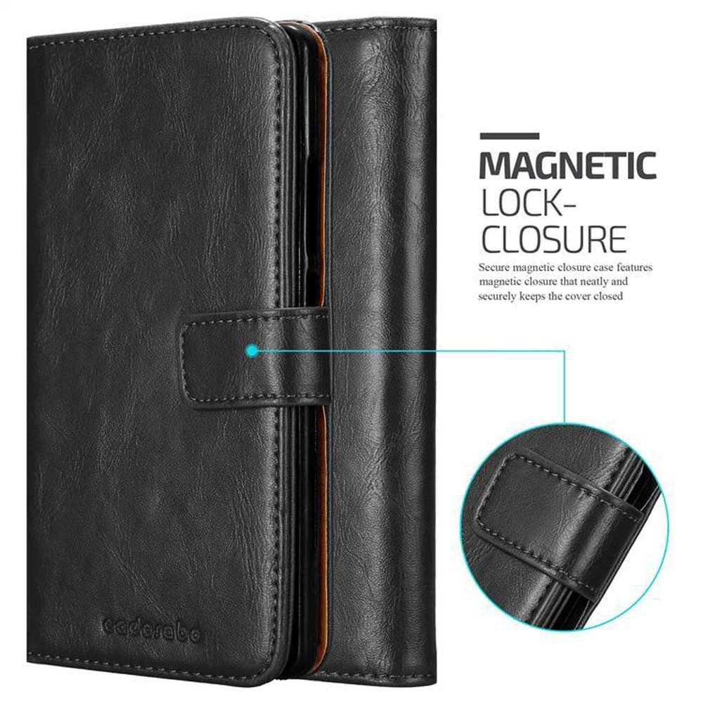 CADORABO Hülle Luxury Book Style, MATE GRAPHIT SCHWARZ Huawei, 8, Bookcover