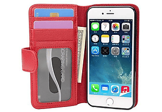 mobile phone case  - Funda libro para Móvil - Carcasa protección resistente de estilo libro CADORABO, Apple, iPhone 7 / 7S / 8 / SE 2020, Rojo