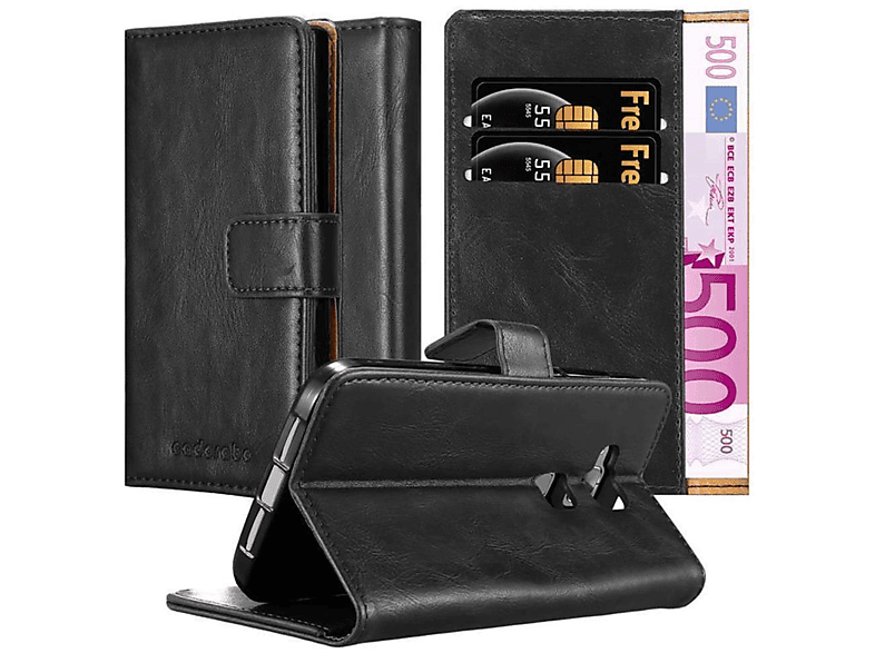 Luxury ASCEND PLUS CADORABO Hülle G8 GX8, / Style, GRAPHIT Huawei, Bookcover, G7 Book / SCHWARZ