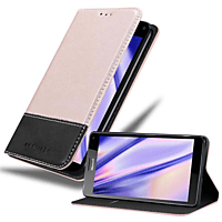 CADORABO X-Wallet Kunstlederkombi Hülle, Bookcover, Nokia, Lumia 950, SCHWARZ BRAUN