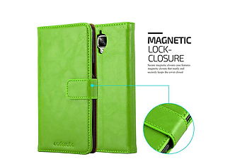 CADORABO Luxury Book Stlye Cover, Bookcover, OnePlus, 3 / 3T, GRAS GRÜN