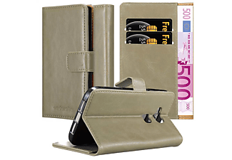 CADORABO Luxury Book Stlye Cover, Bookcover, Huawei, ASCEND G7 PLUS / G8 / GX8, CAPPUCCINO BRAUN