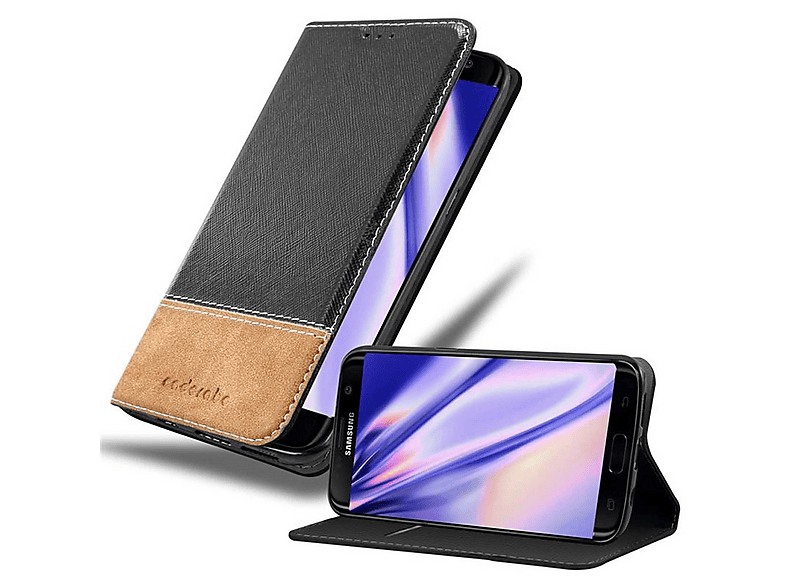 Cadorabo Custodia Libro per Huawei P10 in NERO CARBONE - con Vani di