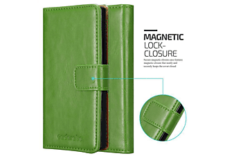 CADORABO Luxury Book Stlye Cover, Bookcover, Honor, 6 PLUS, GRAS GRÜN