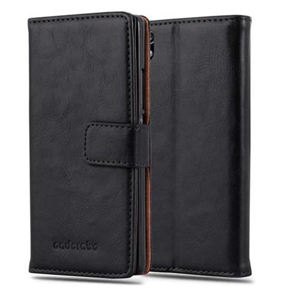 CADORABO Hülle Luxury Book Bookcover, Style, P7, ASCEND GRAPHIT SCHWARZ Huawei