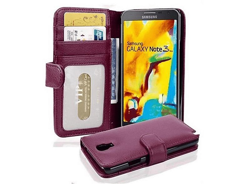 Cadorabo Custodia per LG G6 in Rosso Cremisi - Protezione in Stile Flip di Similpelle Strutturata - Case Cover Wallet Book Etui